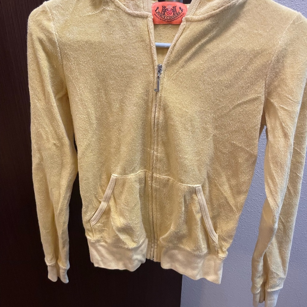 Juicy Couture Light Yellow Hooded Sweater